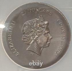 2021 5oz Cook Islands $25 Athena's Owl Ultra High Relief MS70 Only 555 Minted
