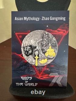 2021 7k Cook Islands Zhao Gongming Asian Mythology NGC MS70 Antiqued Coin