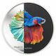 2021 CIT Cook Islands 1oz Silver Proof Coin UHR Electic Nature Fighting Fish OGP