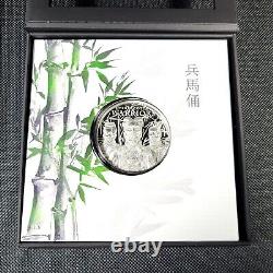 2021 CIT Cook Islands Legends Terracotta Warriors. 999 1 oz. Silver $5 Coin -888