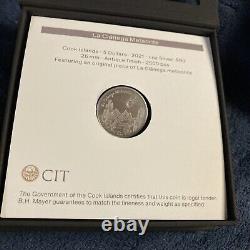 2021 CIT Cook Islands Meteorite Impacts La Cienega. 999 1 oz. Silver $5 Coin