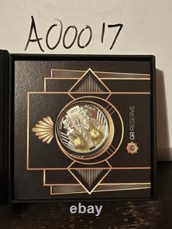 2021 CIT Cook Islands Morgan & Peace 1oz Silver Gilded Proof Coin GR Reserve LTD