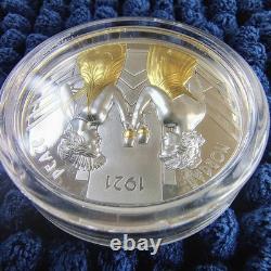 2021 CIT Cook Islands Morgan & Peace 1oz Silver Gilded Proof Coin GR Reserve LTD