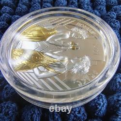 2021 CIT Cook Islands Morgan & Peace 1oz Silver Gilded Proof Coin GR Reserve LTD