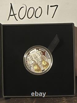 2021 CIT Cook Islands Morgan & Peace 1oz Silver Gilded Proof Coin GR Reserve LTD