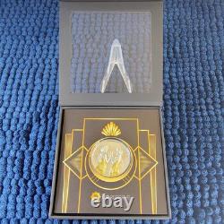 2021 CIT Cook Islands Morgan & Peace 1oz Silver Gilded Proof Coin GR Reserve LTD