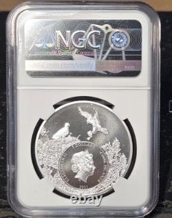 2021 Cook Island $5 Silver American State Animals Racoon NGC MS 70