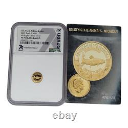 2021 Cook Island G$5 U. S. State Animals Michigan Trout NGC PF70 Ultra Cameo 1A