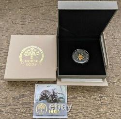 2021 Cook Islands $1 Odin The Norse Gods 2 oz Antique finish Silver Coin in Box