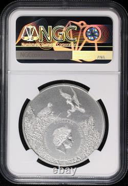 2021 Cook Islands 1 oz Silver $5 U. S. State Animal Arizona Rattlesnake NGC MS70