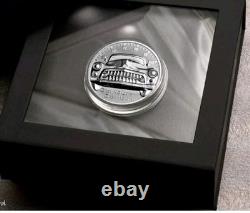 2021 Cook Islands $10 2-oz Silver Classic Car Ultra High Relief Black Proof