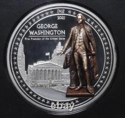 2021 Cook Islands $10 George Washington Proof Silver Coin NGC PF70 UCAM