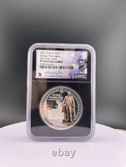 2021 Cook Islands $10 George Washington Ultra High Relief NGC PF70 UHR Coin Gem