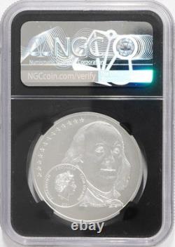 2021 Cook Islands $2 Life of Franklin Founder Coin NGC MS-70