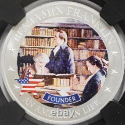 2021 Cook Islands $2 Life of Franklin Founder Coin NGC MS-70