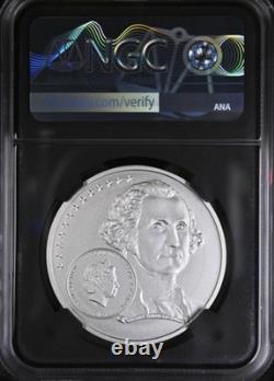 2021 Cook Islands $2 OLD GLORY Life of George Washington 1/2 Oz NGC MS70