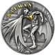 2021 Cook Islands 2 Ounce Batman DC Comics Gilded Antique Finish Silver Coin
