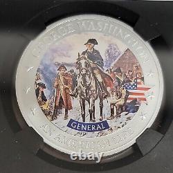 2021 Cook Islands $2 Silver Coin NGC MS70 Life of Washington General
