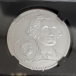 2021 Cook Islands $2 Silver Coin NGC MS70 Life of Washington General