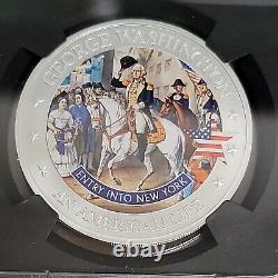 2021 Cook Islands $2 Silver Coin NGC MS70 Life of Washington Great Entry