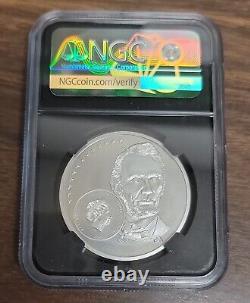 2021 Cook Islands $2 Silver Coin NGC MS70 Life of Washington Rail Splitter