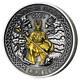 2021 Cook Islands 2 oz Norse Gods Odin High Relief Gold Plated Silver Coin