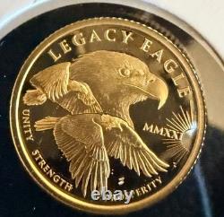 2021 Cook Islands $20 Coin 1/10 Oz. 999 Fine Gold Legacy Eagle Bullion