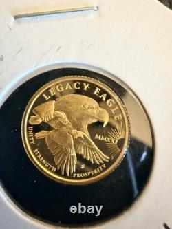 2021 Cook Islands $20 Coin 1/10 Oz. 999 Fine Gold Legacy Eagle Bullion