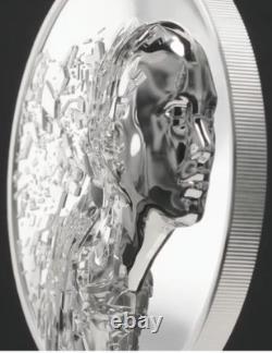2021 Cook Islands $20 Ultra High Relief Silver Burst 3oz. 999 Silver Box &COA