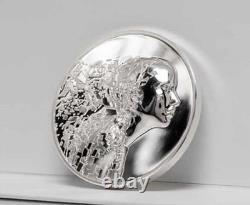 2021 Cook Islands $20 Ultra High Relief Silver Burst 3oz. 999 Silver Box &COA