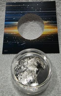 2021 Cook Islands $20 Ultra High Relief Silver Burst 3oz. 999 Silver Box & COA
