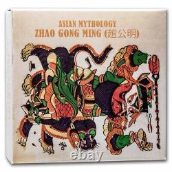 2021 Cook Islands 3 oz Silver Asian Mythology Zhao Gongming