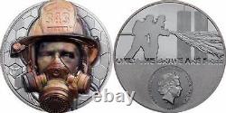 2021 Cook Islands 3 oz Silver Real Heroes Firefighter