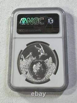 2021 Cook Islands $5 Arizona Rattlesnake Silver Coin Graded MS 70 by NGC