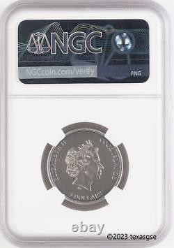 2021 Cook Islands $5 La Cienega Meteorite 1oz Silver Antique NGC MS70