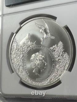 2021 Cook Islands $5 Michigan Brook Trout Silver Coin Graded MS 70 by NGC
