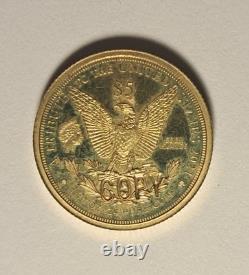 2021 Cook Islands $5 Morgan Dollar 1/10 Oz 24% Gold- Not 24k Agw. O24 Oz Toned