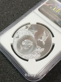 2021 Cook Islands $5 Silver Coin WA Orca American State Animal MS70