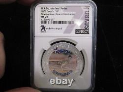 2021 Cook Islands $5 Silver Troy Ounce New Mexico Greater Roadrunner NGC MS70