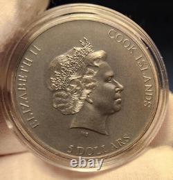 2021 Cook Islands $5 Trapped Attack 1 oz. 999 Silver coin withOGP & COA