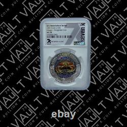 2021 Cook Islands $5 U. S. State Animal Oregon Dungeness Crab NGC MS70 7k Silver