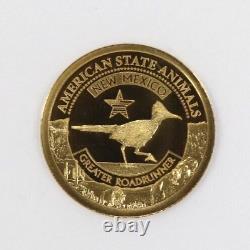 2021 Cook Islands $5 U. S State Animals NM Roadrunner Gold NGC PF70 1/2 gram 0.5