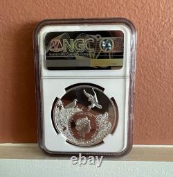 2021 Cook Islands $5 Utah Rocky Mountain Elk U. S. State Animal Silver NGC MS70