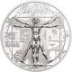 2021 Cook Islands $5 Vitruvian Man X-Ray 1 oz. 999 Silver Coin 999 Made