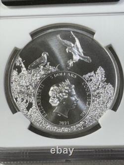 2021 Cook Islands $5 Washington Orca Silver Coin Graded MS 70 by NGC