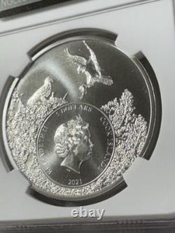 2021 Cook Islands $5 Washington Orca Silver Coin Graded MS 70 by NGC