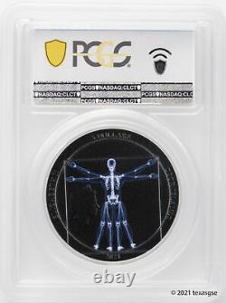 2021 Cook Islands $5 X-Ray Vitruvian Man 1oz Silver PCGS PR70DCAM HR FDI