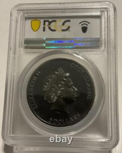 2021 Cook Islands 5 dollars Trap Attack PCGS MS70 Antique High Relief FDOI CIT