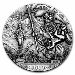 2021 Cook Islands Ancient Titans Cronus 3 oz Silver Coin