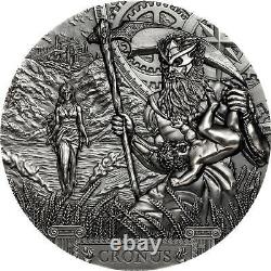 2021 Cook Islands Ancient Titans Cronus 3 oz Silver Coin 333 Made